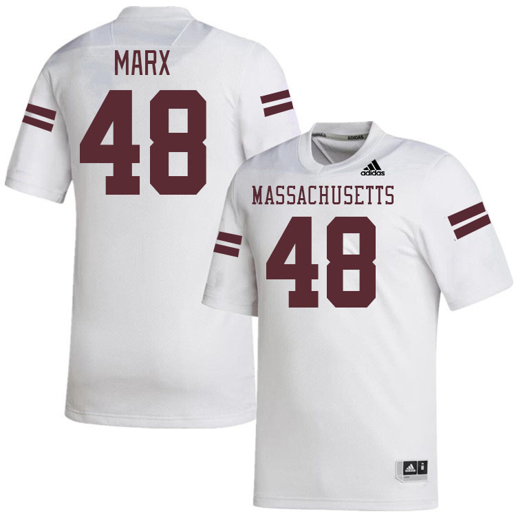 Massachusetts Minutemen #48 Jackson Marx College Football Jerseys Stitched-White